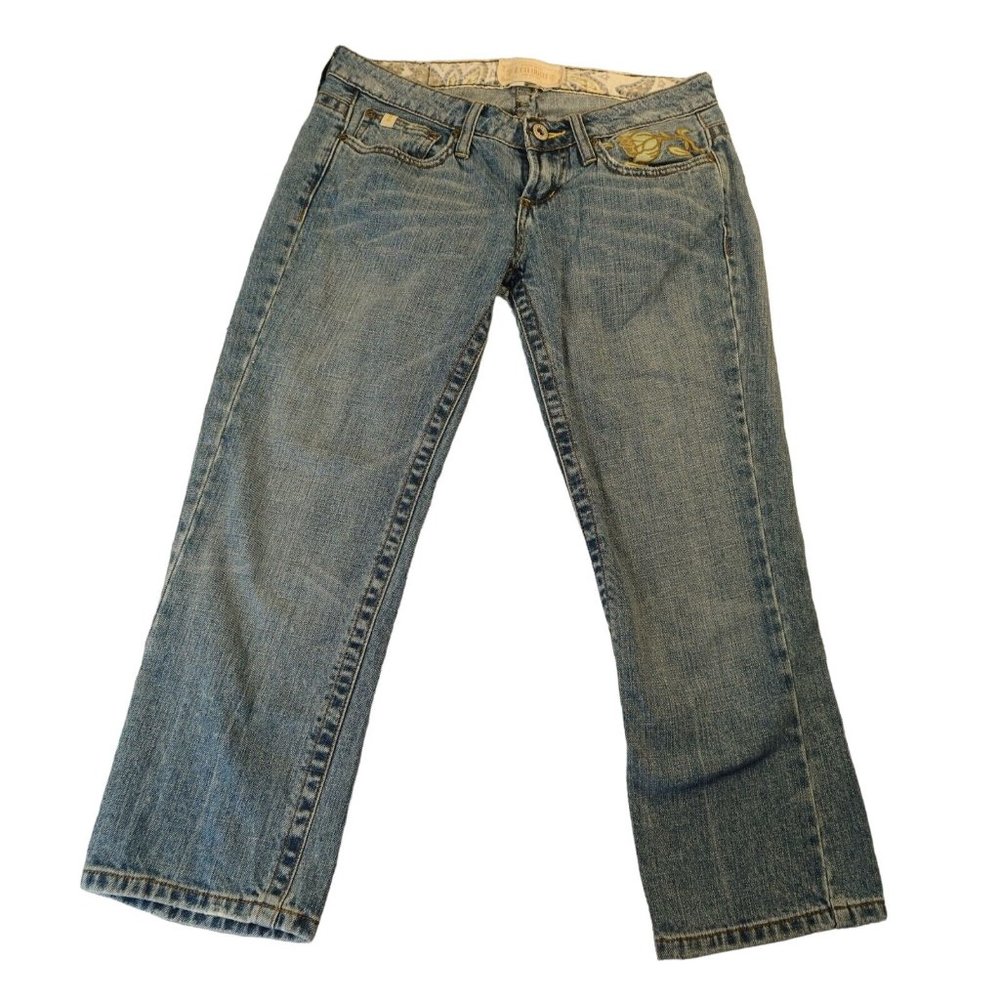 Z.CAVARICCI Jeans Women's W30" L31" Low Rise Cotton Destroyed Patches Blue